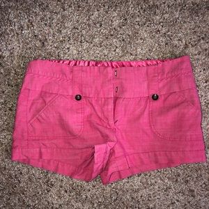 Pink fabric shorts